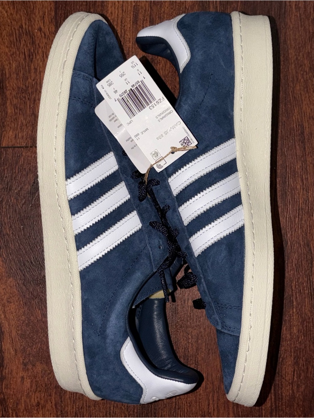Adidas Campus shoes size 11.5 Navy blue and white